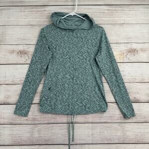 Mountain Hardwear Camouflage Lightweight Hoodie Shirt Womens XS Green